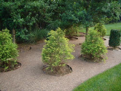 large area gravel lok installation in back yard