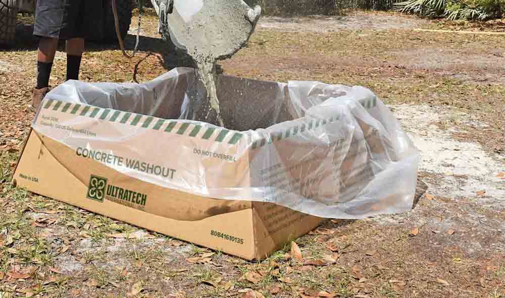 Concrete Washout Box with Bag Liner — Paramount Materials