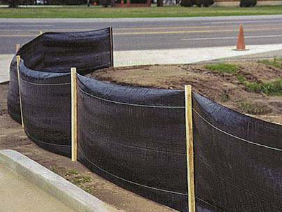 Silt Fence - 2' x 100' with 36" Wood Stakes