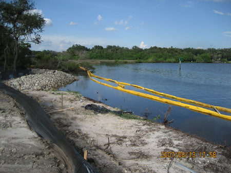 Shoreline Turbidity Curtain Yellow