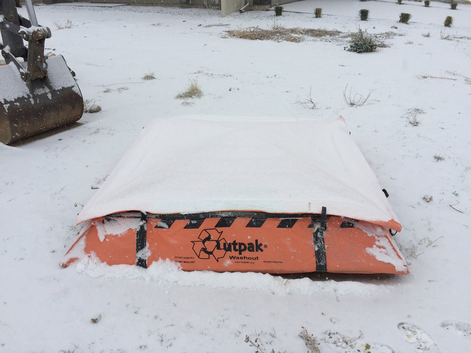 Concrete Washout Box - Outpak 4'x4' All Weather - Portable