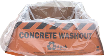 Corrugated Concrete Washout Pan - Outpak 6' X 6' X 12"