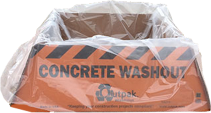 Corrugated Concrete Washout Pan - Outpak 6' X 6' X 12
