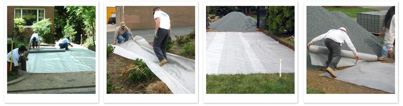 installation of dupont gravel fabric