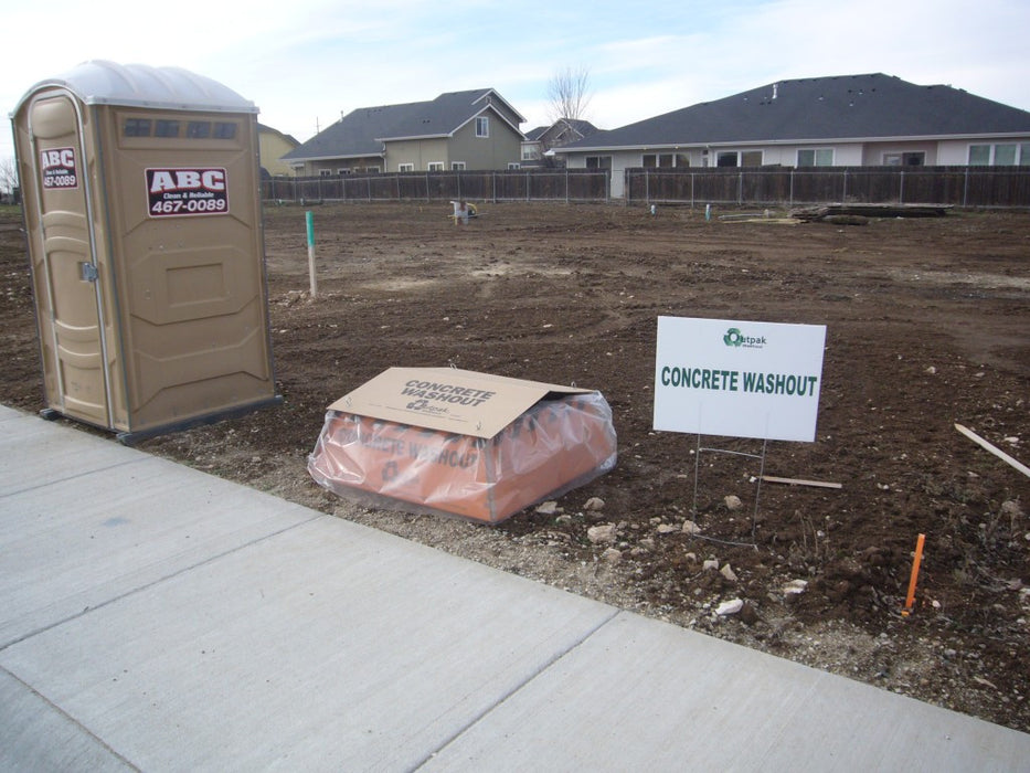 Corrugated Concrete Washout Pan - Outpak 4' X 4' X 14"