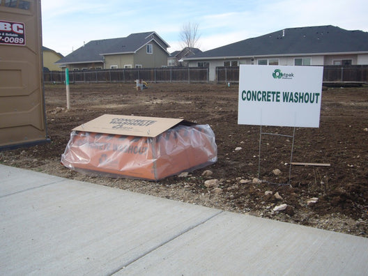 Corrugated Concrete Washout Pan - Outpak 4' X 4' X 14