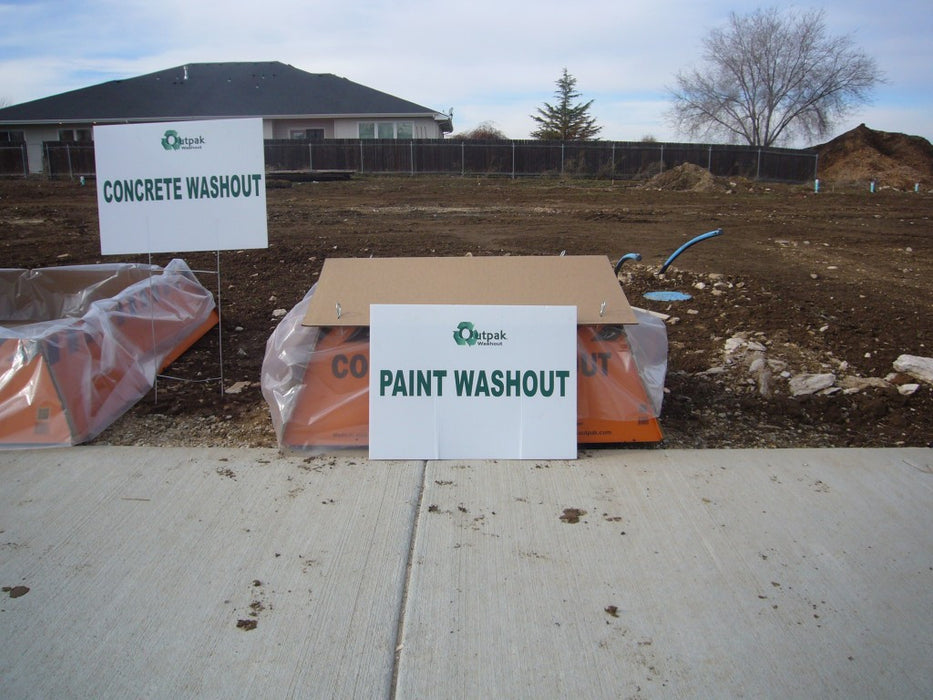 Corrugated Concrete Washout Pan - Outpak 4' X 4' X 14"