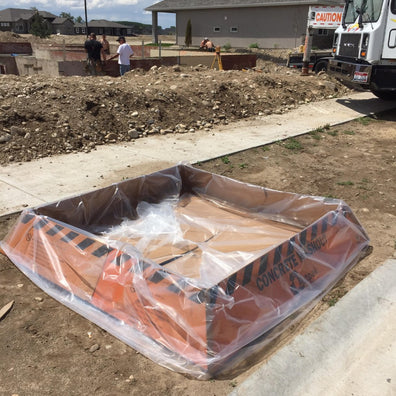 Corrugated Concrete Washout Pan - Outpak 6' X 6' X 12