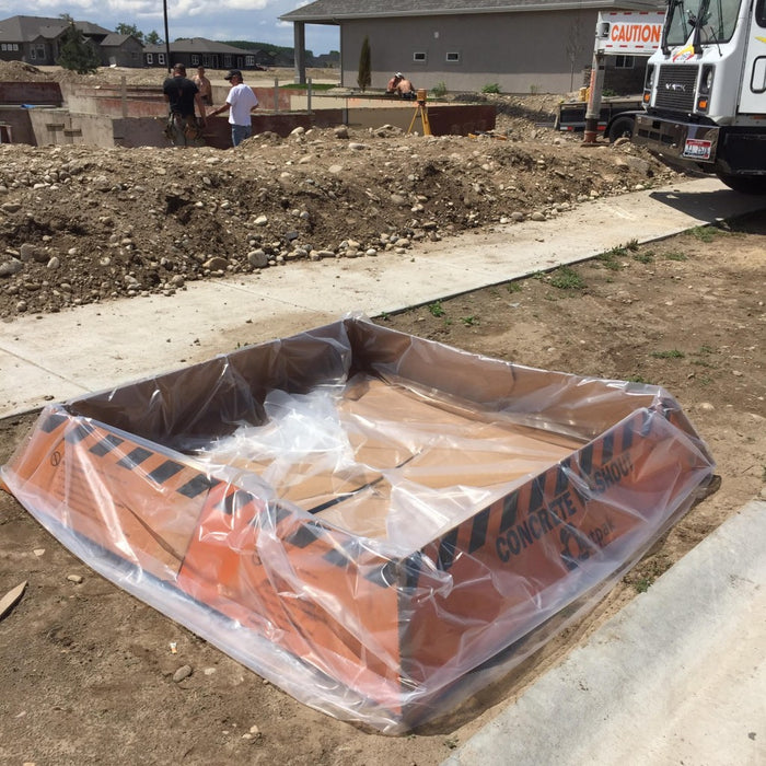 Corrugated Concrete Washout Pan - Outpak 4' X 4' X 14"