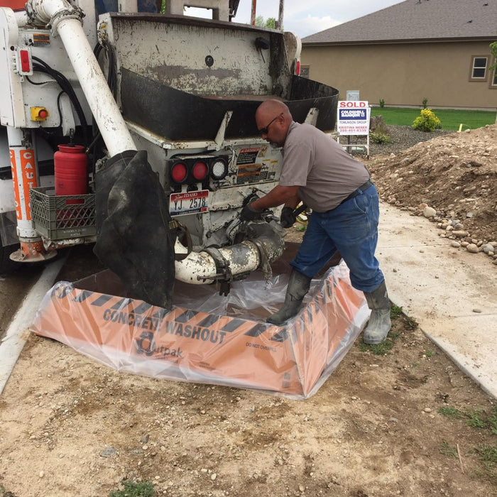 Corrugated Concrete Washout Pan - Outpak 4' X 4' X 14"