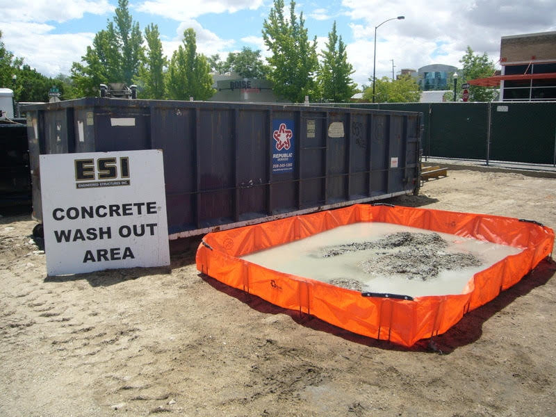 Construction Washout Bin for Concrete - Outpak 6'x8'